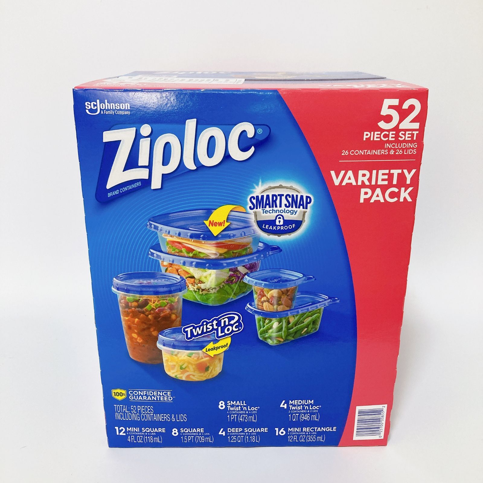 ジップロック Ziploc コンテナー 保存容器 バラエティーパック 52組