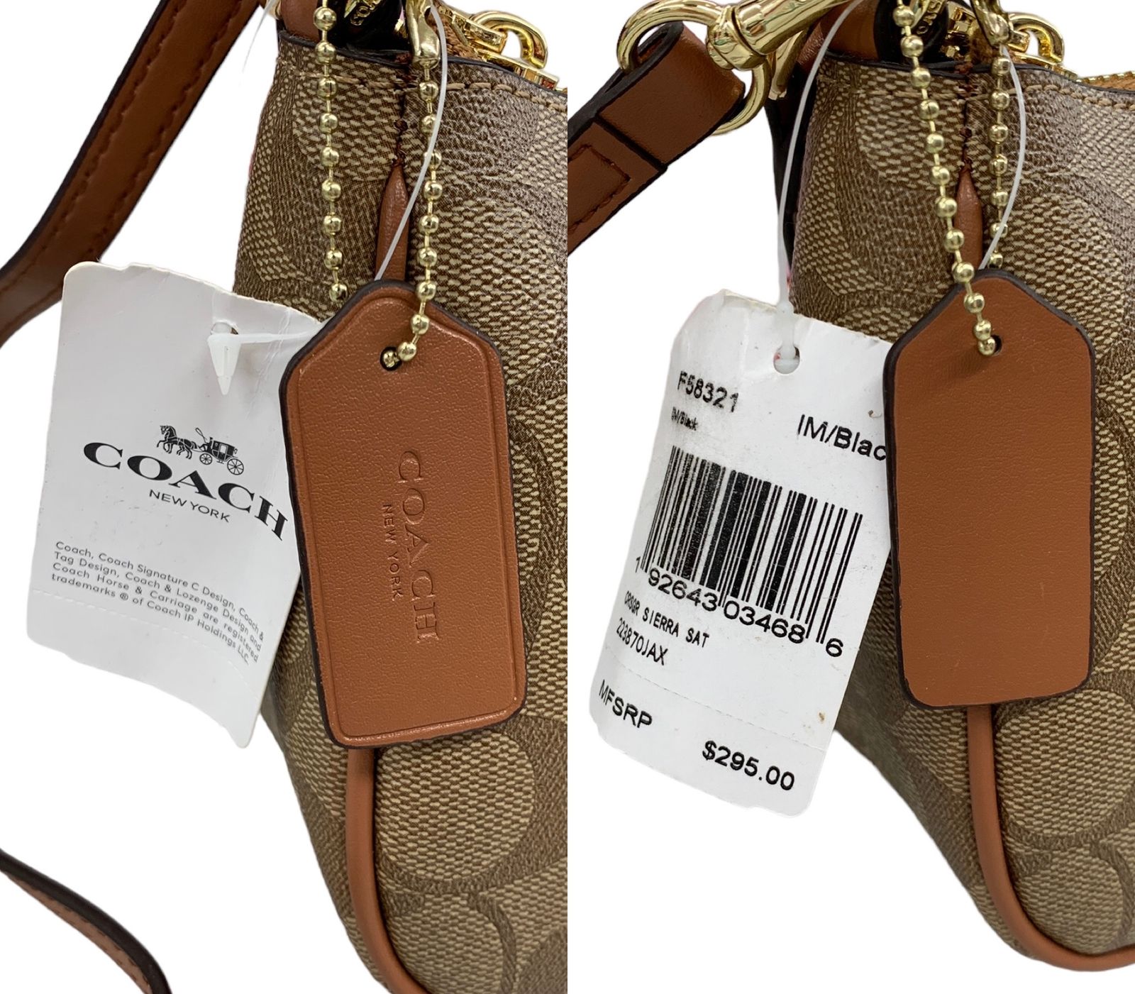 Coach ブラウン ハンドバッグ　シグネチャー　ショルダーバッグ COACH (コーチ) COACH 2WAYバッグ シグネチャー ハンドバッグ