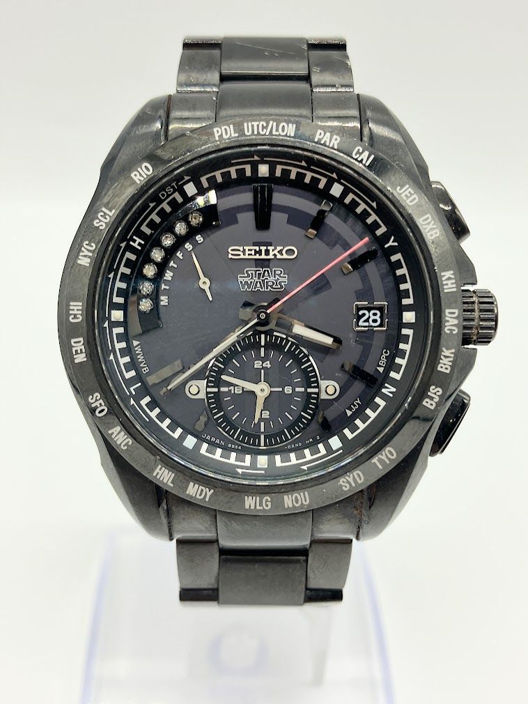 【ITM1SUWLI2OO】SEIKO セイコー ブライツ スターウォーズコラボ SAGA125 ダースベイダー 8B54 0AP0 DARTH VADER ワールド タイム ソーラー