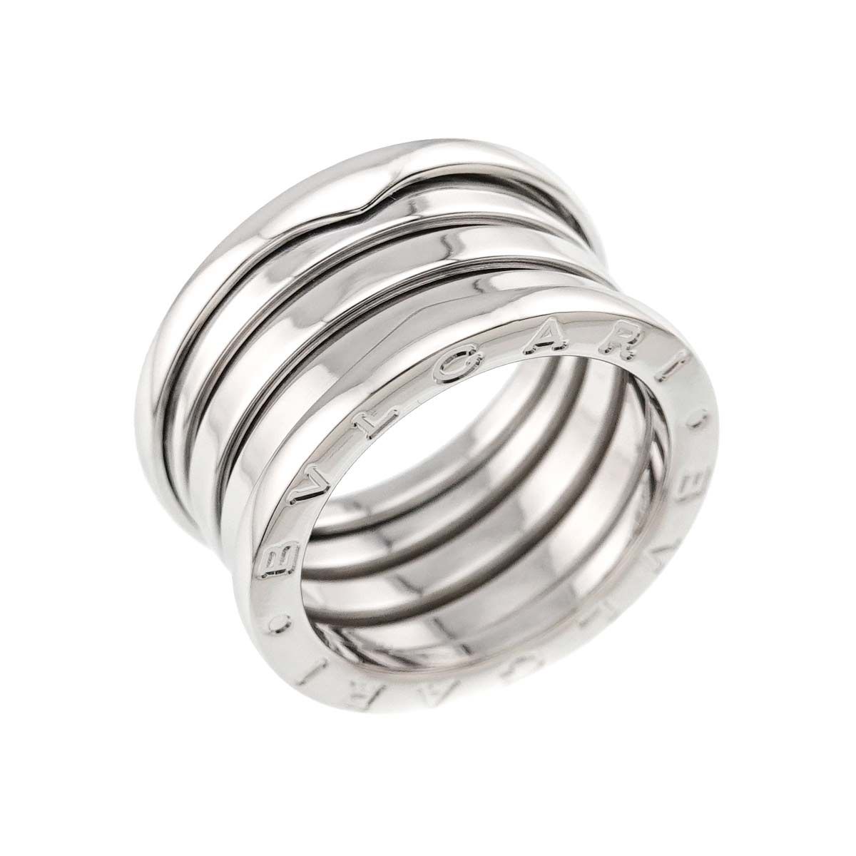 ブルガリ BVLGARI ビーゼロワン 4バンド #52 リング K18 WG ホワイト