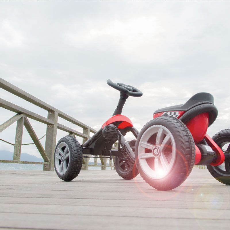 引き取り限定 遊園地 ペダルカート 青 赤 予備タイヤ付き