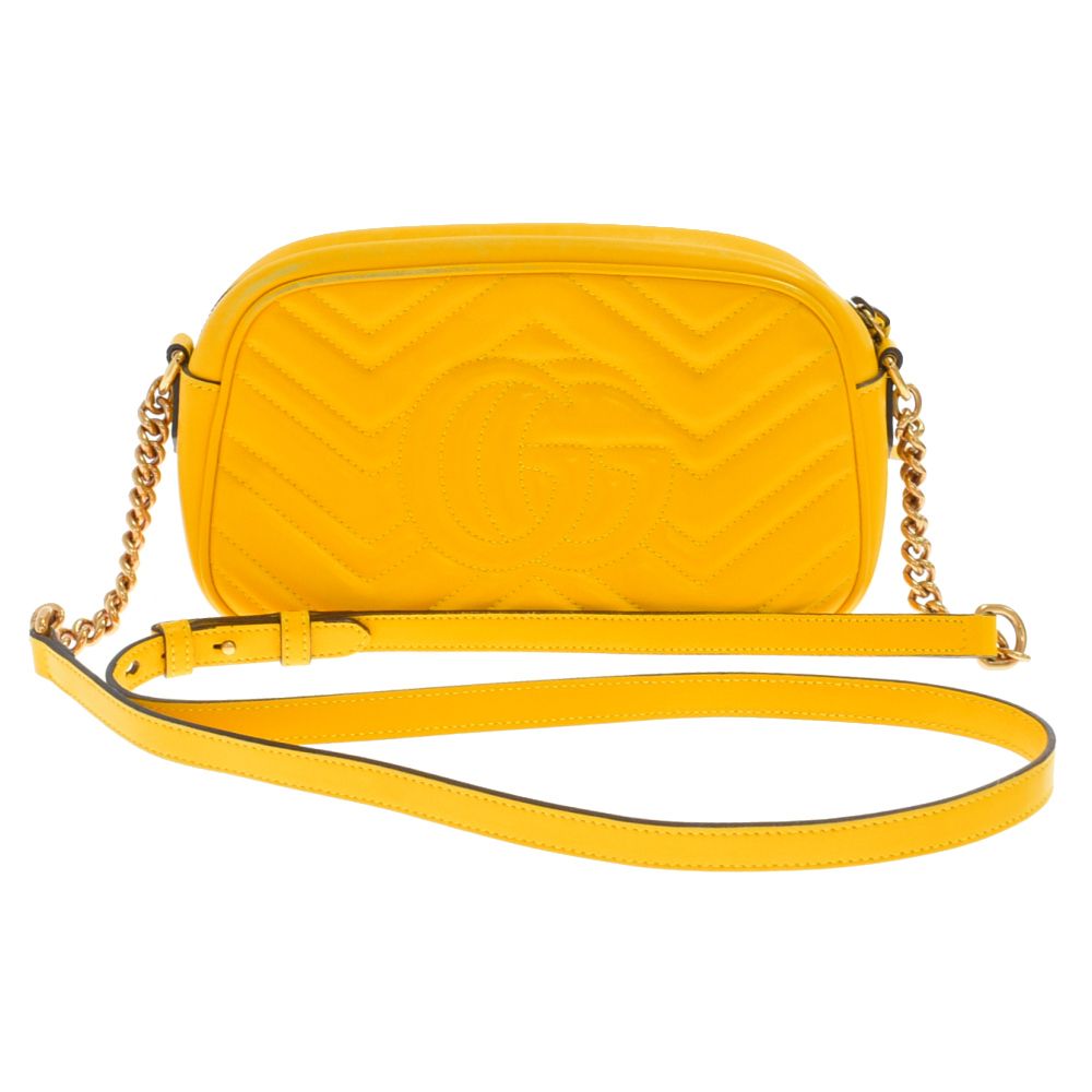 GUCCI (グッチ) GGマーモント キルティング スモールショルダーバッグ 