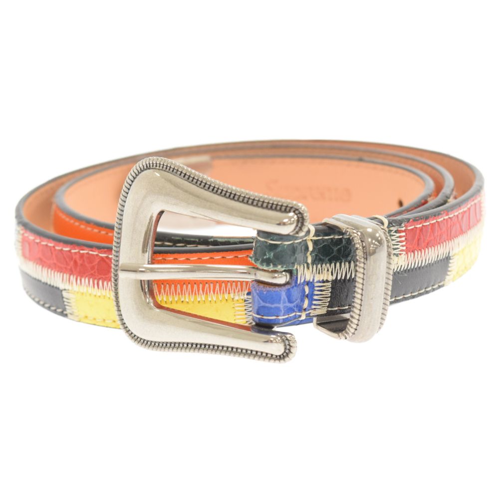 SUPREME (シュプリーム) 21SS Patchwork Ranger Belt Red/Yellow