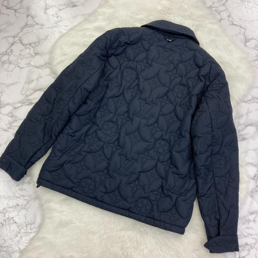 ルイヴィトンモノグラムパデッドライトブルゾン48 ネイビージャケット