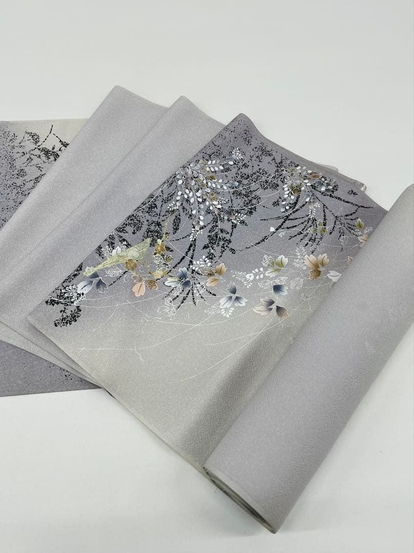 付け下げ 金彩 紋意匠 正絹 反物 - メルカリ