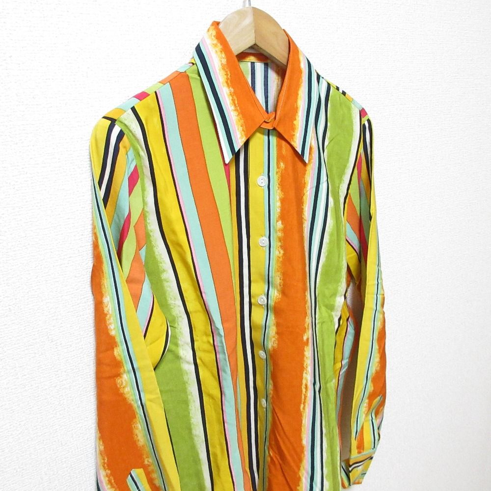 未使用 EQUIPMENT エキプモン フランス製 ヴィンテージ ストライプ柄  