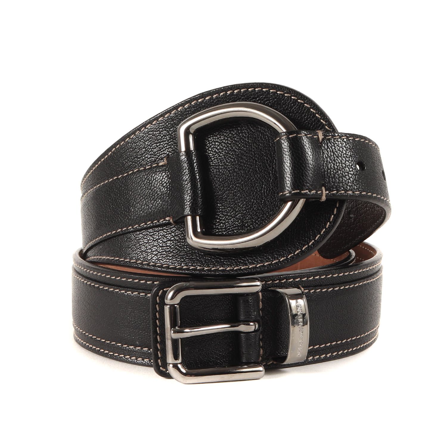 ドルガバ ベルト 黒 DOLCE & GABBANA ドルチェ&ガッバーナ ベルト 黒