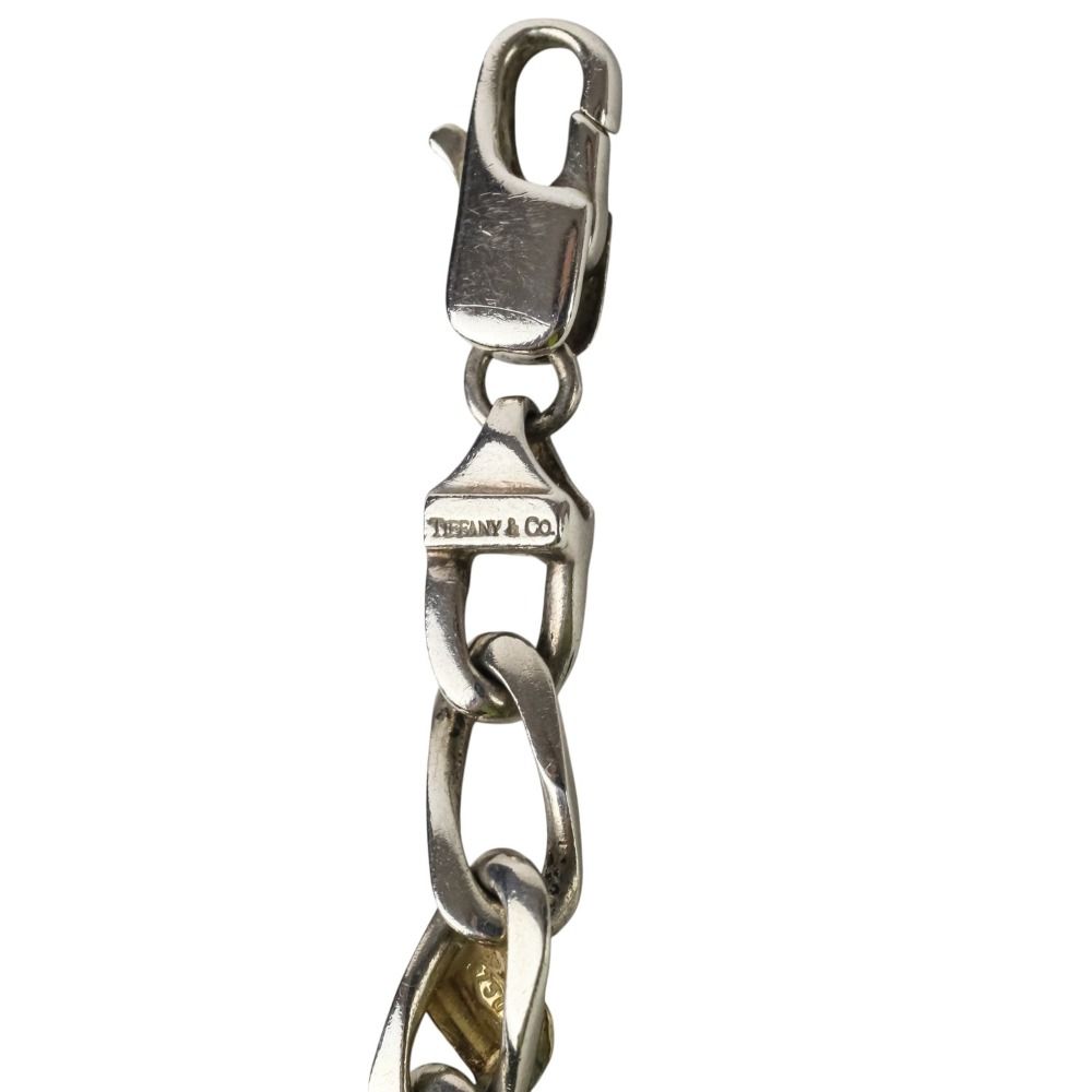 poke1004 Tiffany&Co 925ブレスレット750フィガロ TIFFANY&Co ティファニーフィガロチェーン ブレスレット SV YG