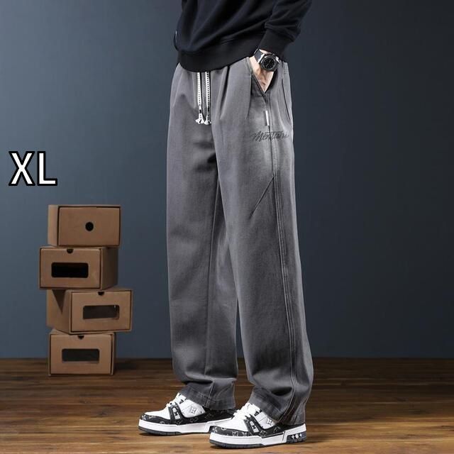 [XL]秋冬 コーデ メンズ  服 シンプル ファッション オシャレ 大人 かっこいい 大きいサイズ ストリート 紳士服  アメリカン レトロ 綿 カジュアル パンツ ゆったり ワイド シンプル 快適 ストレート 