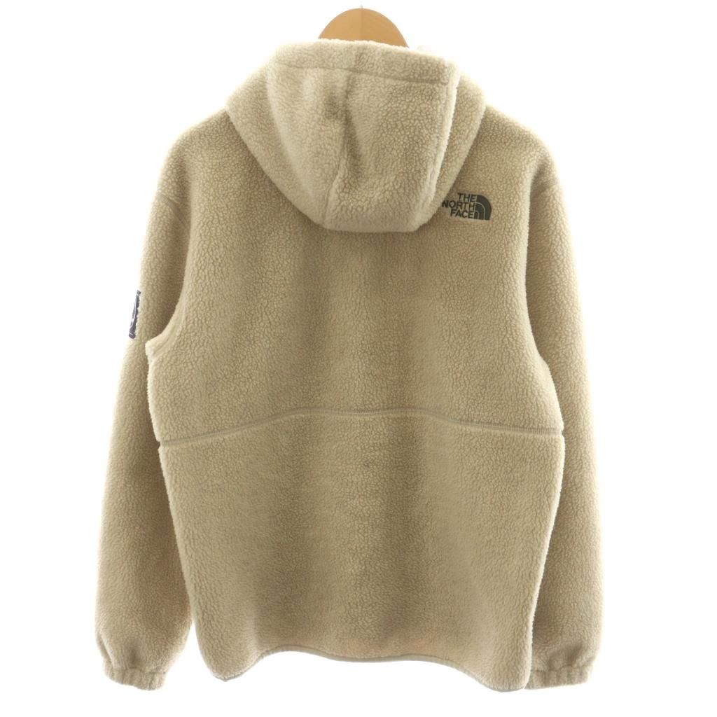 ザノースフェイス THE NORTH FACE fleece jacket フリースジャケット ロゴ 刺繍 アウター L ベージュ AN 42 AA