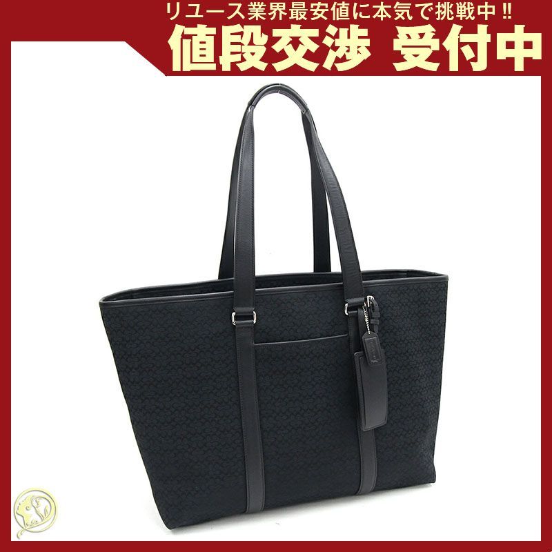 コーチ トートバッグ ミニシグネチャー F77012 黒 - メルカリ 