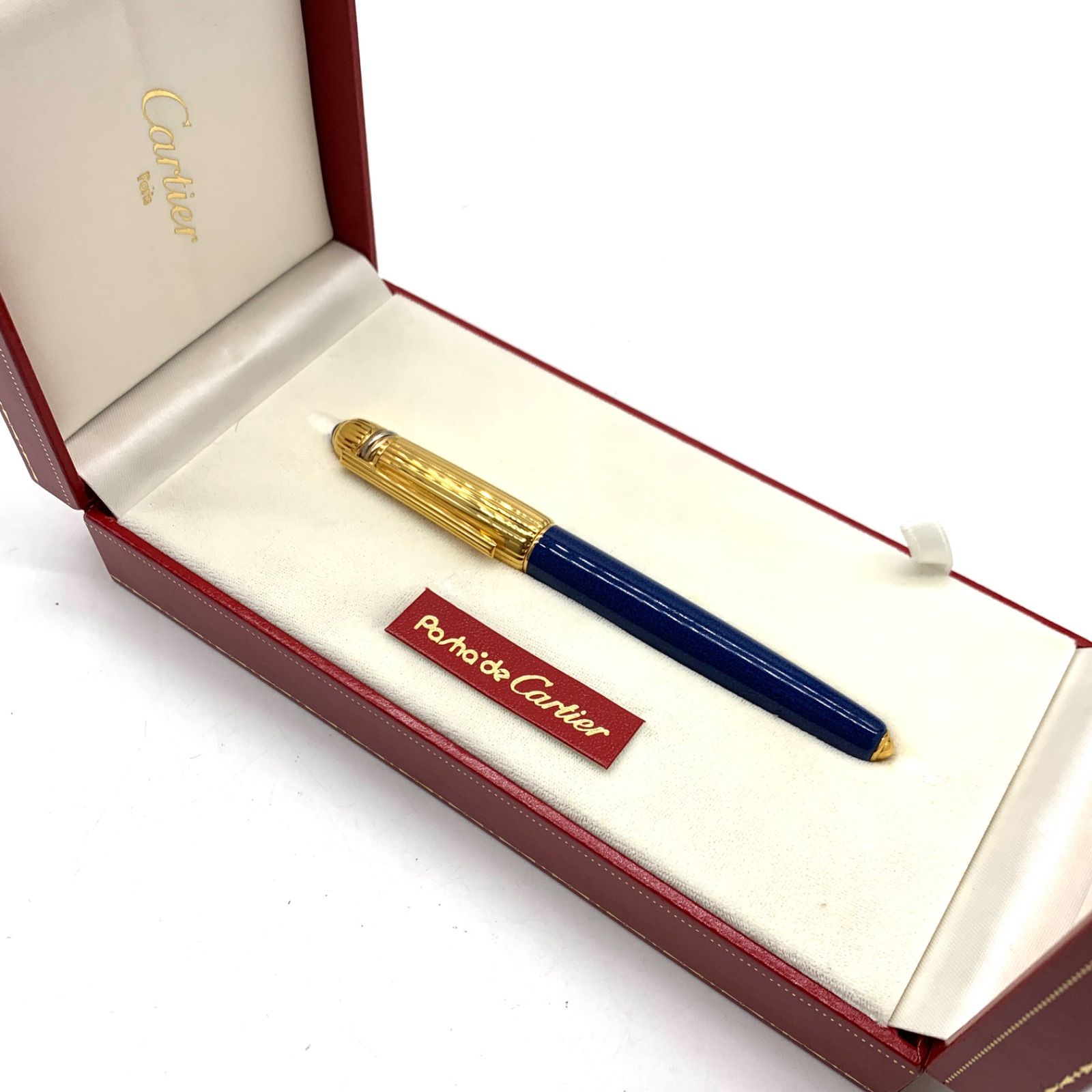 週末価格 Pashade Cartier 万年筆 ブルー 箱入り