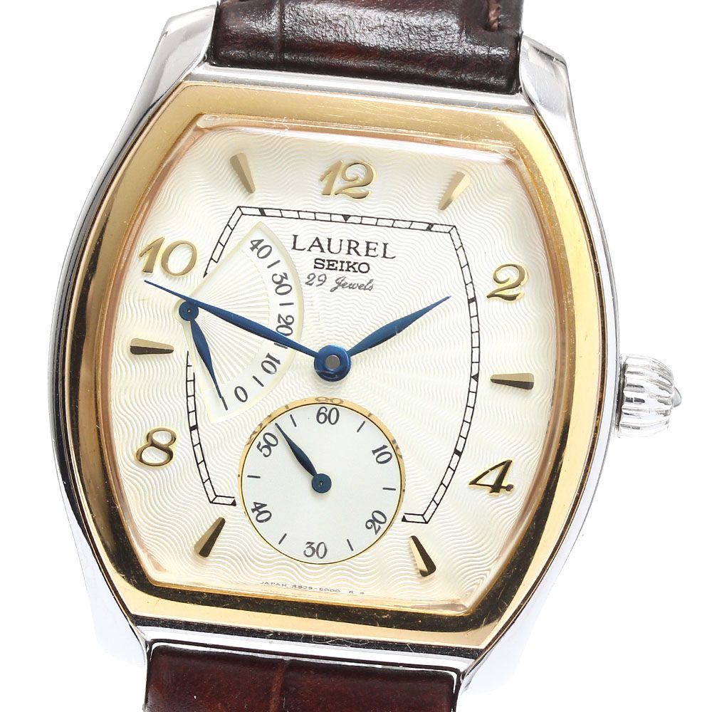 ジャンクセイコー SEIKO 4S29-5000|LJAR600 ローレル パワーリザーブ スモールセコンド 手巻き メンズ_901050