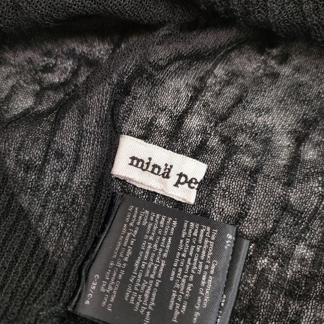 mina perhonen - mina perhonen lilas xs8274 半袖 シアーニットソー リネン サイズ40 ニット ブラック レディース ミナペルホネン【中古】5-0616S∞ mina perhonen lilas xs8274 半袖 シアーニットソー リネン