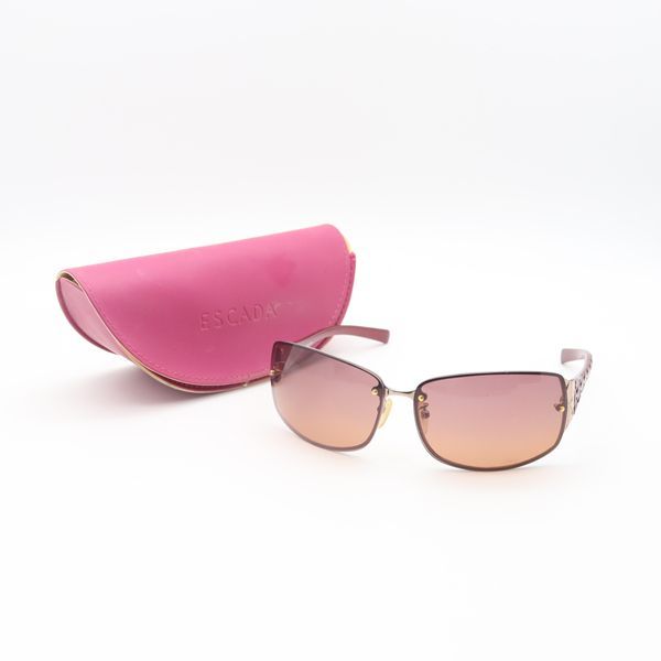 美品 ケース付き サングラス ESCADA ボルドー SES507S COL.A39 メンズ 