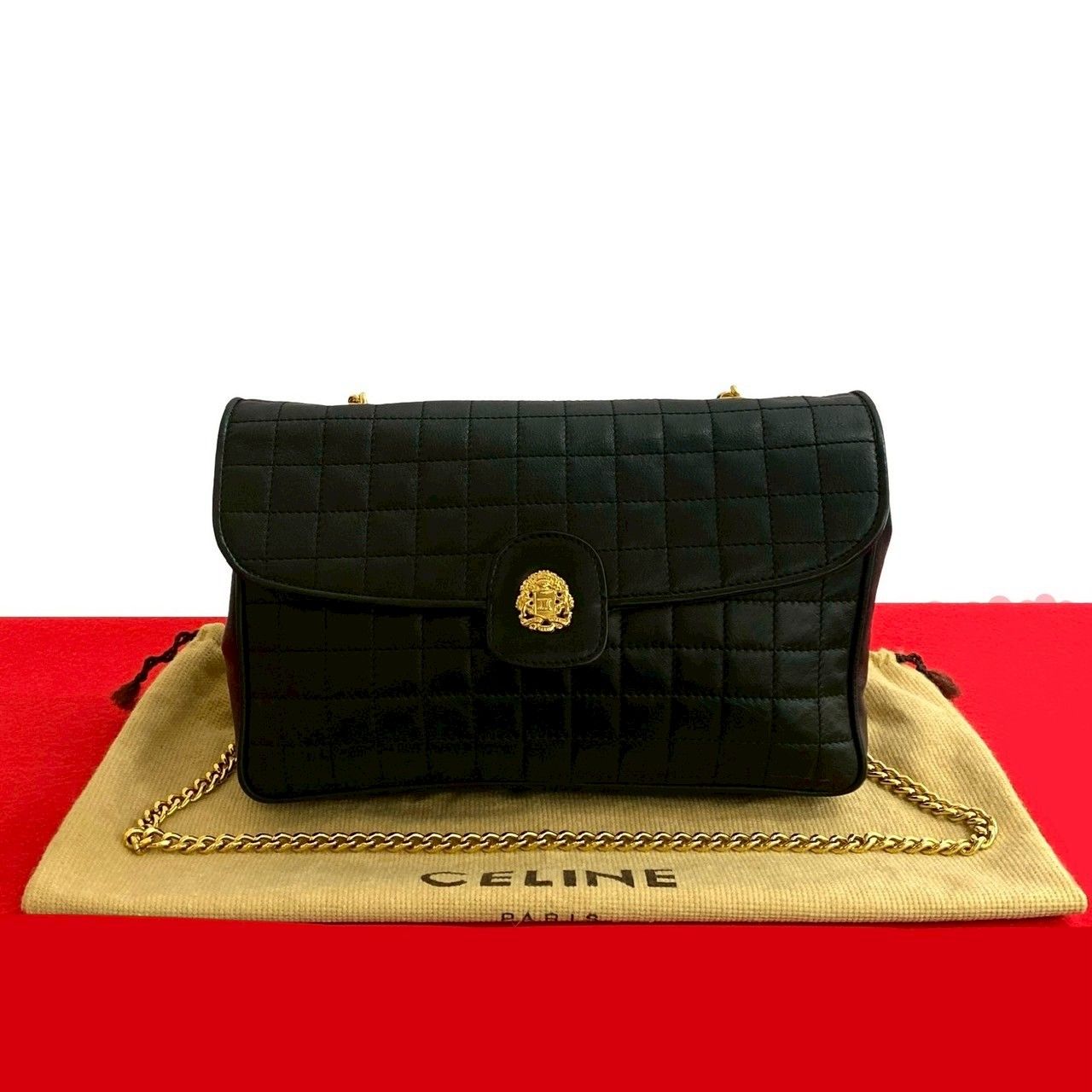 ✨希少✨CELINE ショルダーバッグ　ヴィンテージ ロゴ金具 CELINE 美品 セリーヌ ヴィンテージ ロゴ ターンロック 金具