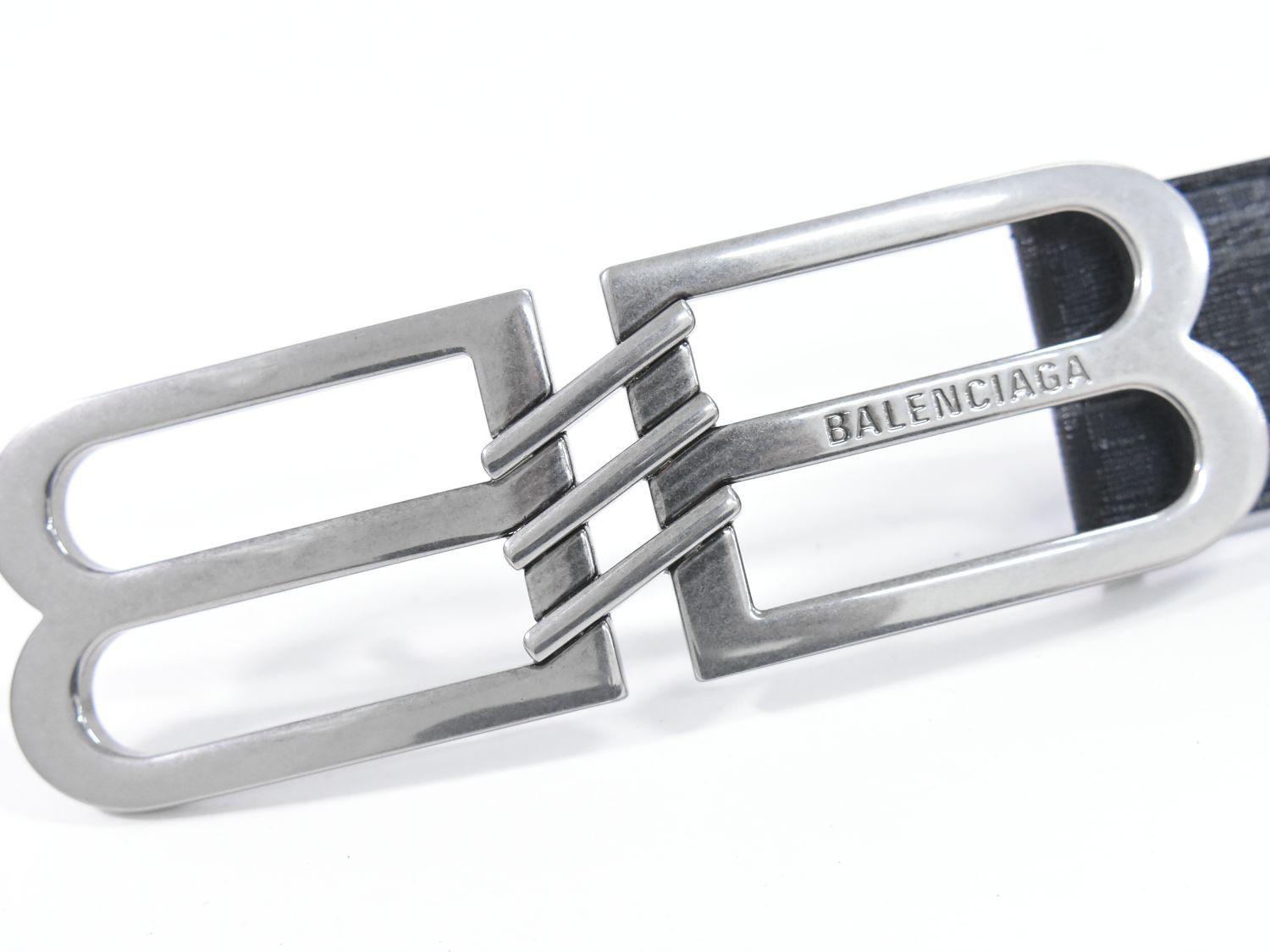 BALENCIAGA BB ラージ ベルト 85 ブラック バレンシアガ バレンシアガ