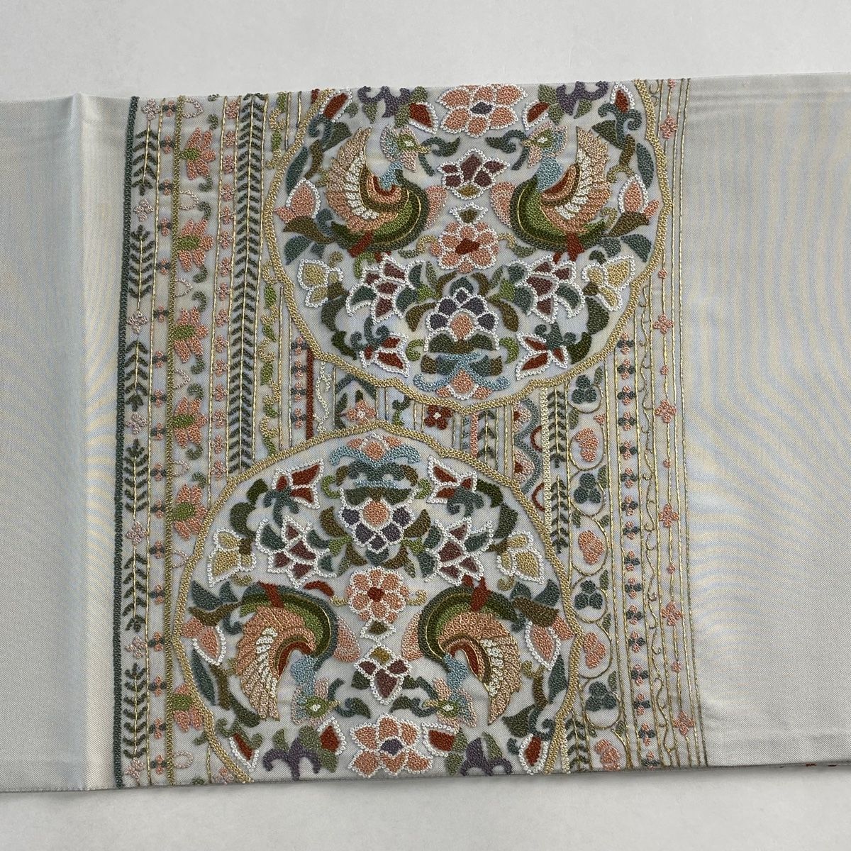 正絹 袋帯 六通柄 手刺繍 駒刺繍 相良刺繍 モール ラクダ 豪華絢爛 逸品