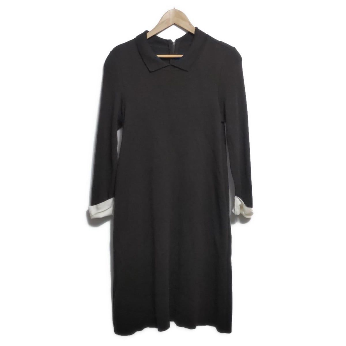 FOXEY42575 \"The Francine Dress\"ワンピース希少42 フォクシー こげ茶ワンピース 42（42575 
