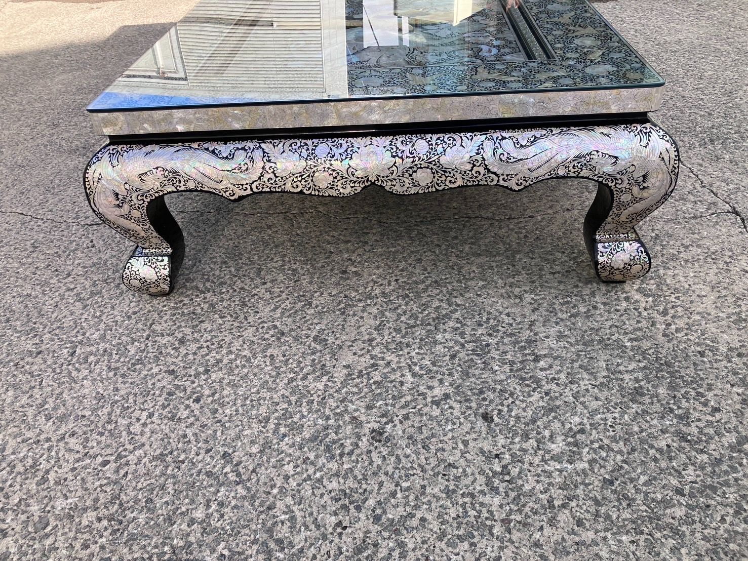 韓国伝統工芸品 螺鈿（らでん）細工 テーブル - メルカリ