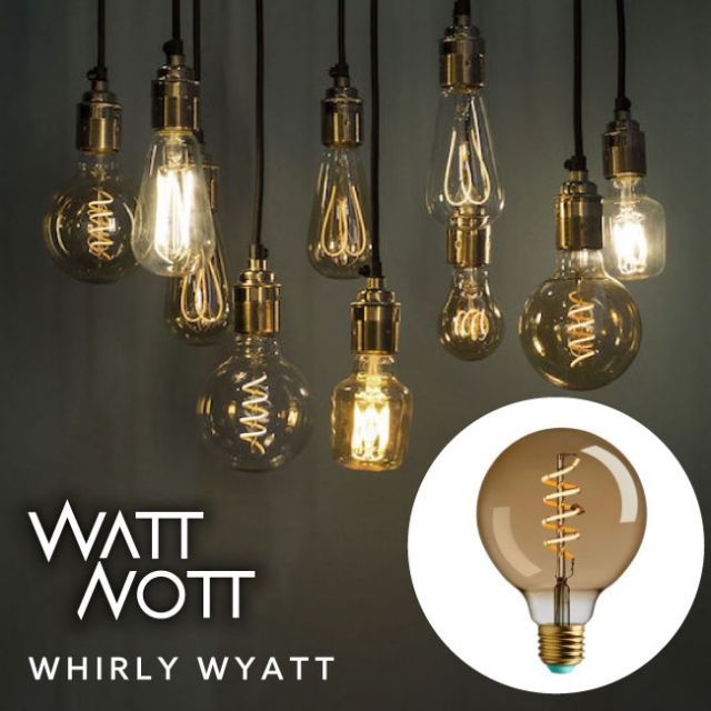 SALE！WATTNOTT ＜ WHIRLY WYATT G95 ＞   ウォーリーワイアット ワットノット LED電球 E26 電球型蛍光灯 E26口金 PSE 日本仕様品  LineMe（ラインミー）白熱電球 照明  ライト 1灯用 ペンダント 照明器具 