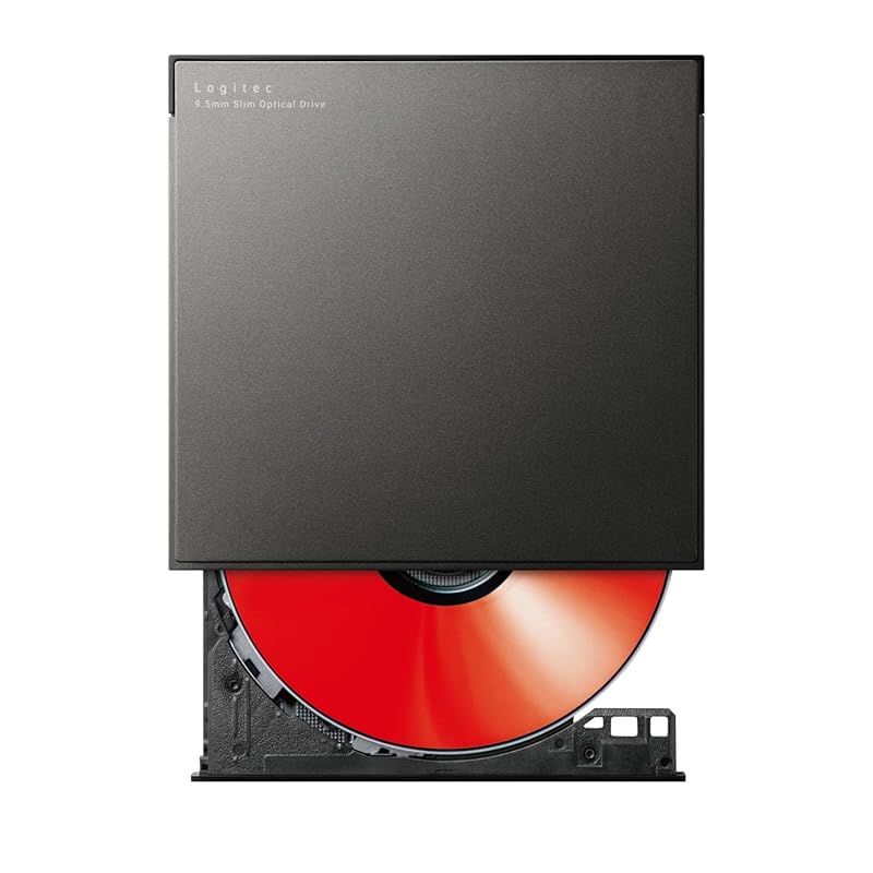 ロジテック ポータブルDVDドライブ USB3.2 Gen1 再生 編集 書き込みソフト付 Type-A Type-C ブラック LDR-PWA8U3CVBK 1