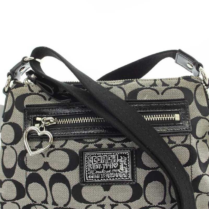 コーチ COACH シグネチャー ショルダーバッグ キャンバス グレー