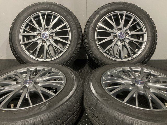 【TOYO GARIT GIZ 175/65R15】スタッドレス【Weds ravrion 15インチ 5.5J4HPCD100+42】21～22年製 バリ溝 ヴィッツ アクア等　(KTD188)