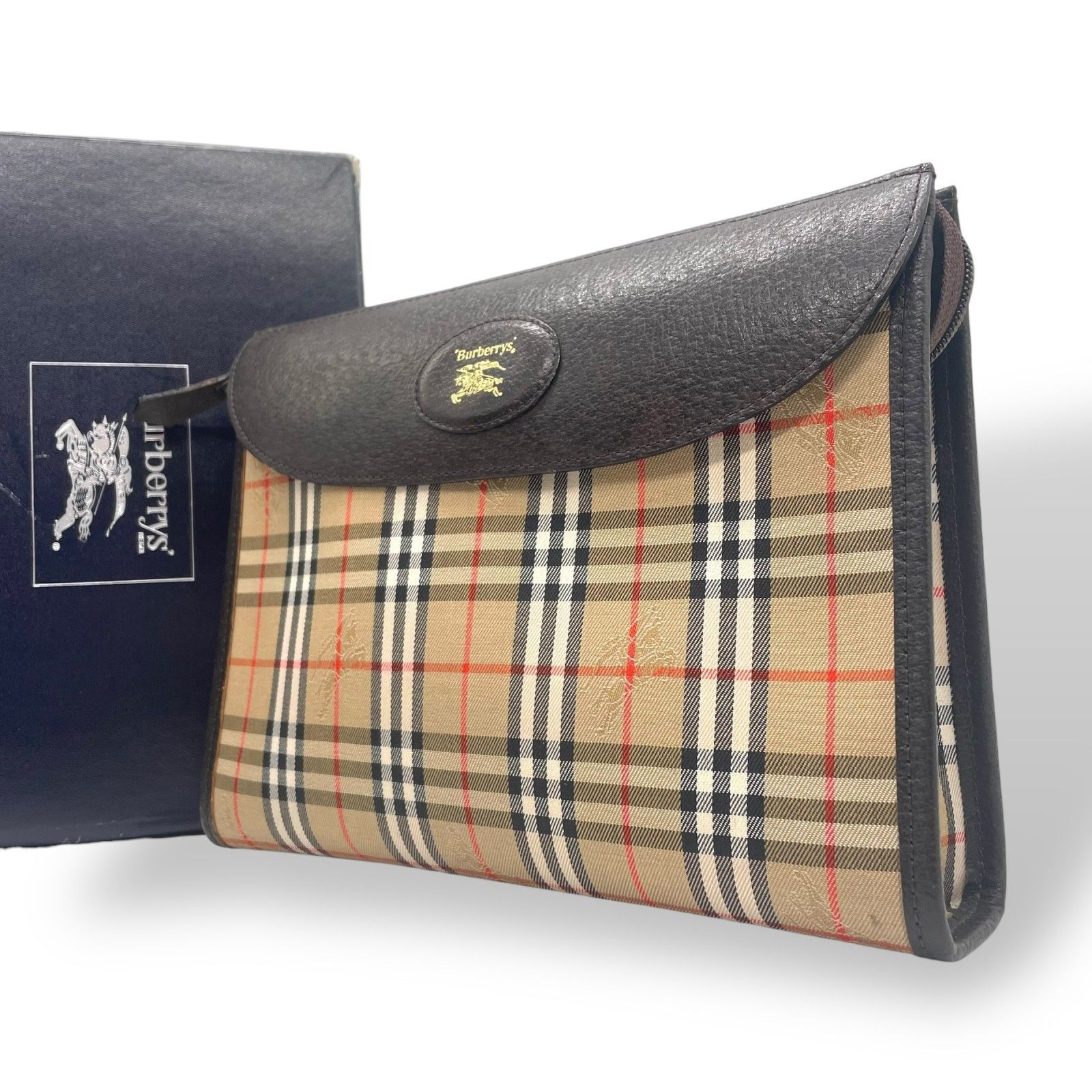 【✨極美品✨】バーバリーロンドン　ウエストポーチ　ノバチェック　シャドーホース BURBERRY - バーバリー ノバチェック シャドーホース ポーチ PVC