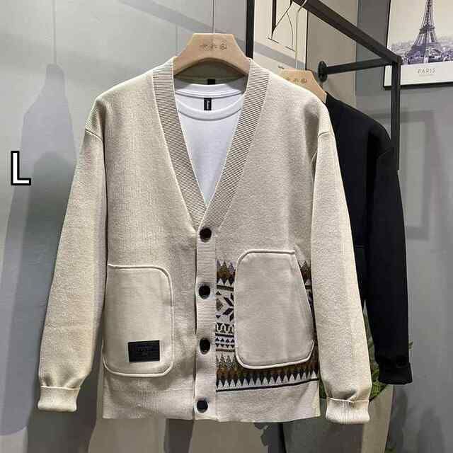 BONZO（ボンゾー） /手編み ニッカーディガン 白 ウール