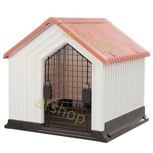 犬小屋 ドア付き ペットハウス ペットケージ プラスチック製 犬