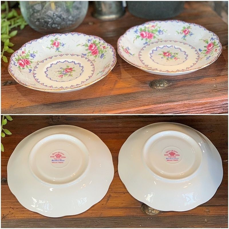 【廃盤】英国  プチポワン ティーセット✕6客＋BB皿 廃盤】英国 プチポワン ティーセット✕6客＋BB皿 廃盤】英国