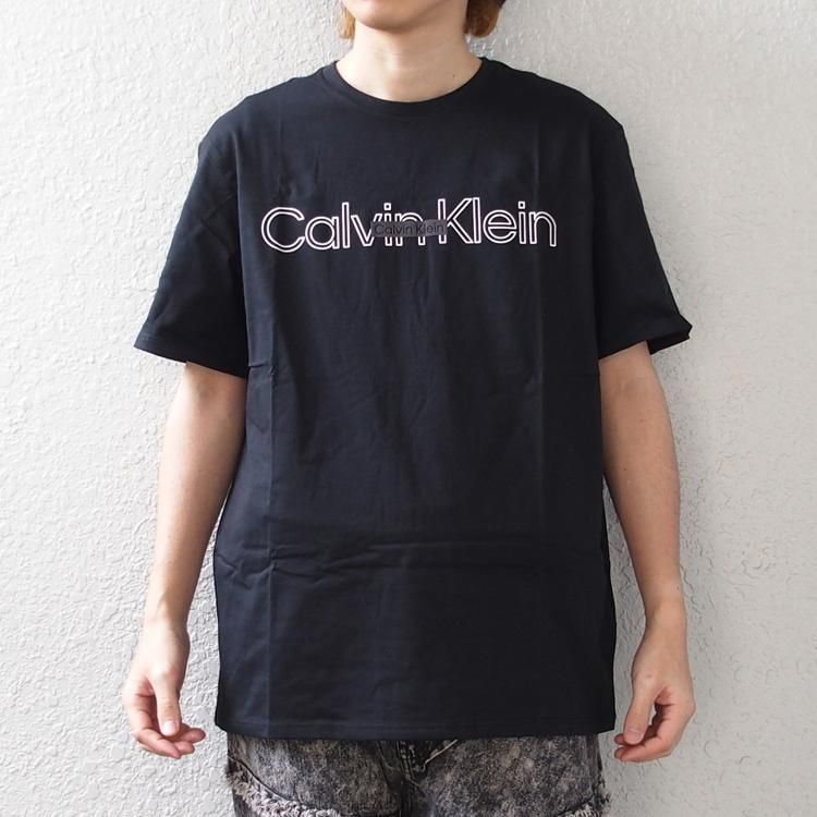 売れ筋商品|||カルバンクライン Tシャツ レディース トップス LIQUID SHINE SCULPT - Print T-shirt - black 楽天市場】カルバンクライン Tシャツ（レディースファッション