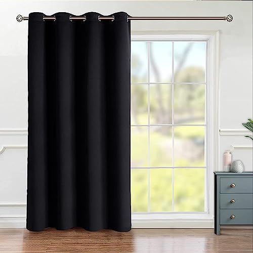 150x178cm(1枚組)_ブラック Dehome 1級遮光カーテン 幅150cm 丈178cm ブラック 1枚入り ハトメ型 間仕切り 目隠し 断熱 UVカット