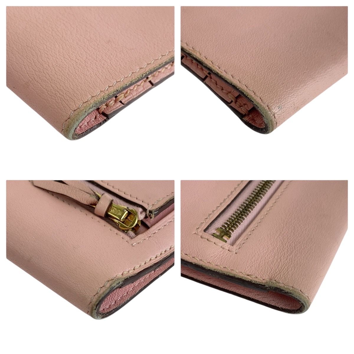 HERMES エルメス ドゴンロング ピンク ローズサクラ ゴールド金具  