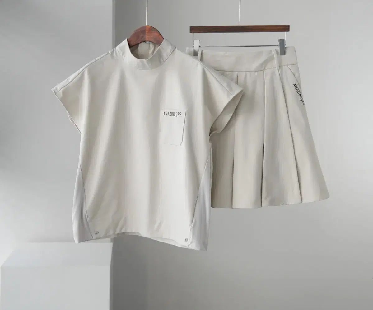レディースゴルフウェア トラベルブースター エアホール ロング T シャツ -スカート セット