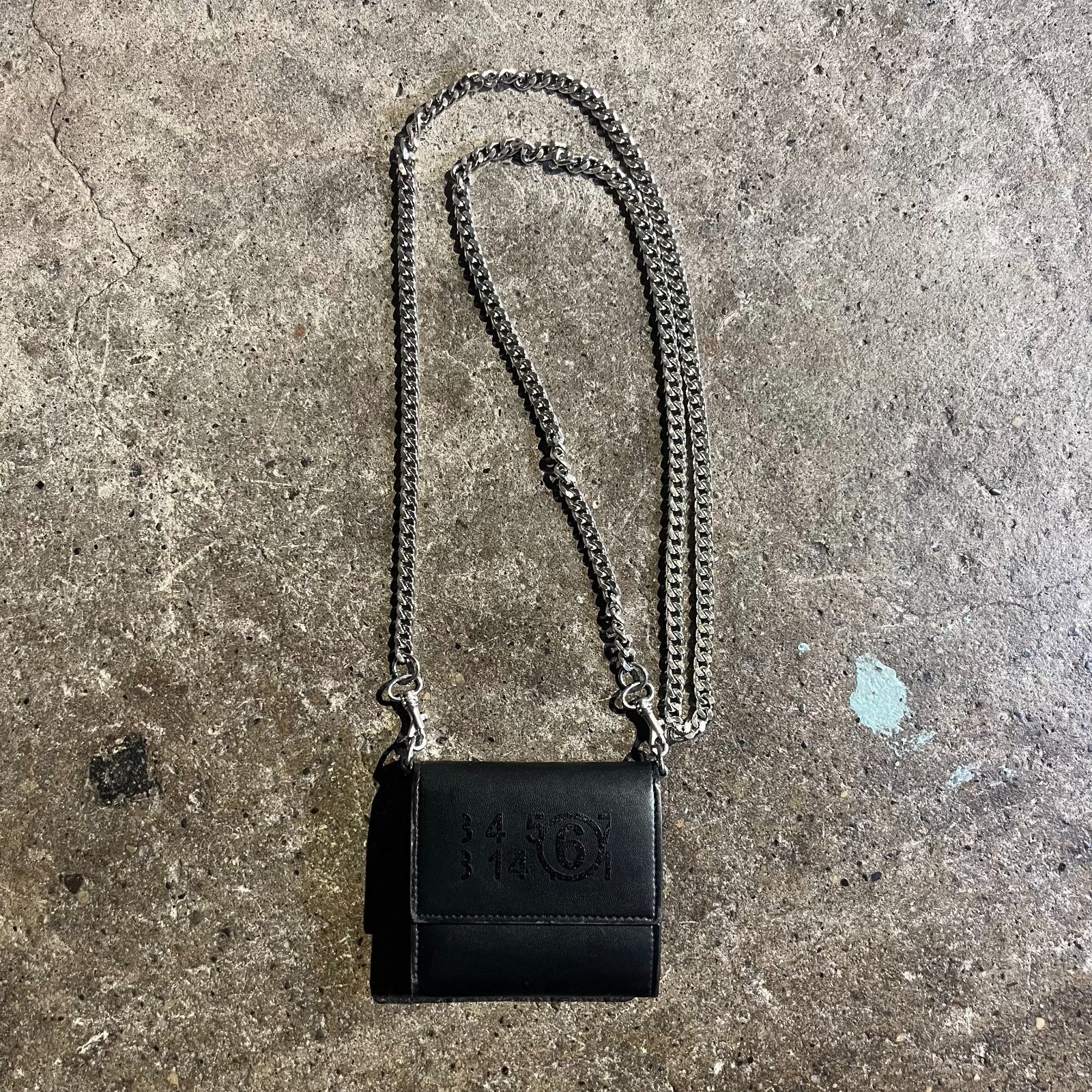 MM6 Maison Margiela チェーンウォレット 財布 ロゴプリント