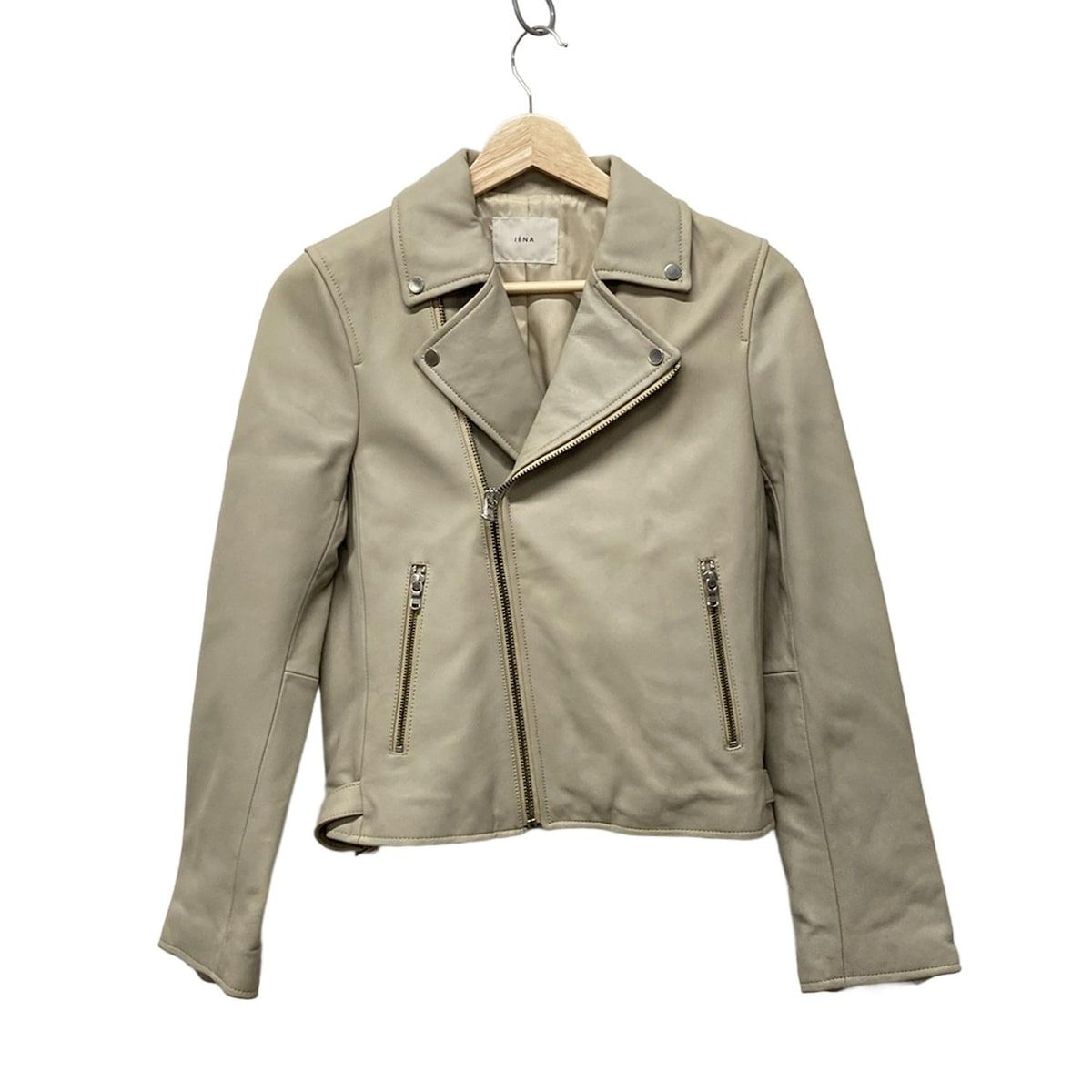 【美品】IENA本ラムレザーライダースジャケット サイズ38 IENA(イエナ) ライダースジャケット サイズ38 M レディース