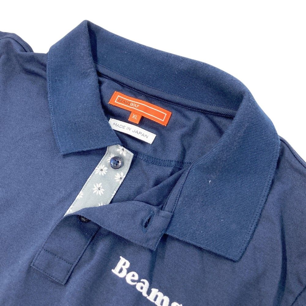 サイズ：XL BEAMS GOLF ビームスゴルフ  半袖ポロシャツ  ネイビー系 [240101427956] ゴルフウェア メンズ ストスト サイズ：XL BEAMS GOLF ビームスゴルフ 半袖ポロシャツ ネイビー