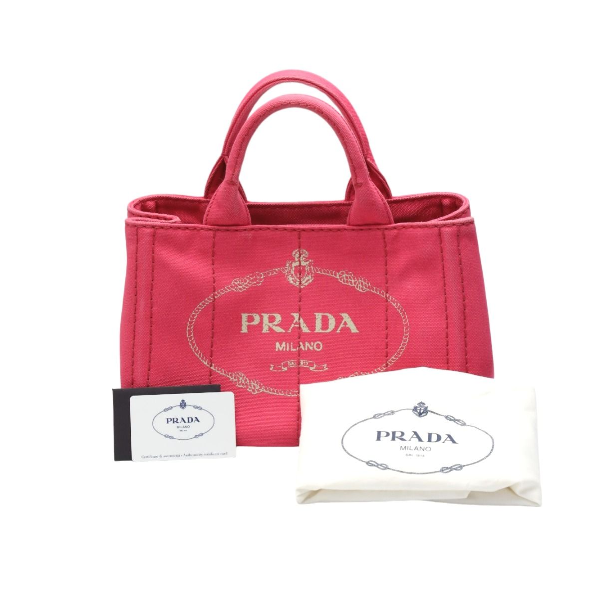 プラダ B2439G キャンバス トートバッグ カナパトート トートバッグ PRADA ピンク