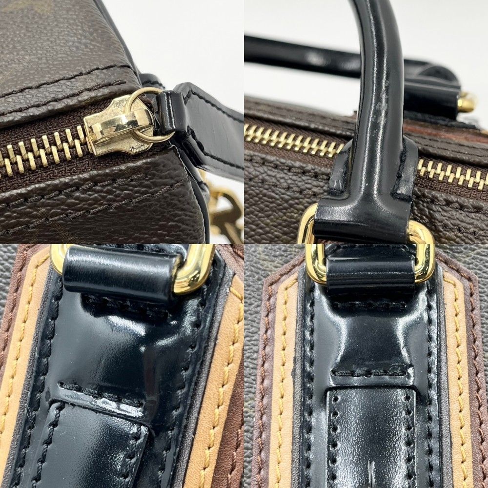 ルイヴィトン ハンドバッグ レディース モノグラムミラージュ スピーディ30 ボストンバッグ speedy 30 鞄 かばん LOUIS  VUITTON M95587 ブラウン 茶 ブラック 黒 ゴールド金具【中古品】