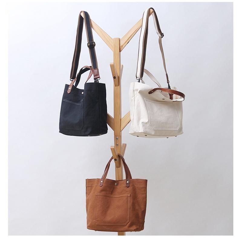 新品未使用】本革 帆布 2way トートバック ショルダー 肩掛け マザーズ 