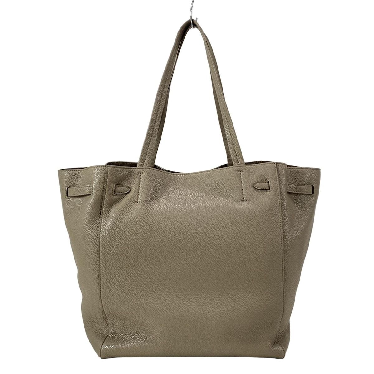CELINE セリーヌ カバ　ファントム　スモール トートバッグ グレー レザー セリーヌ カバファントムスモール レザー トートバッグ ブラック
