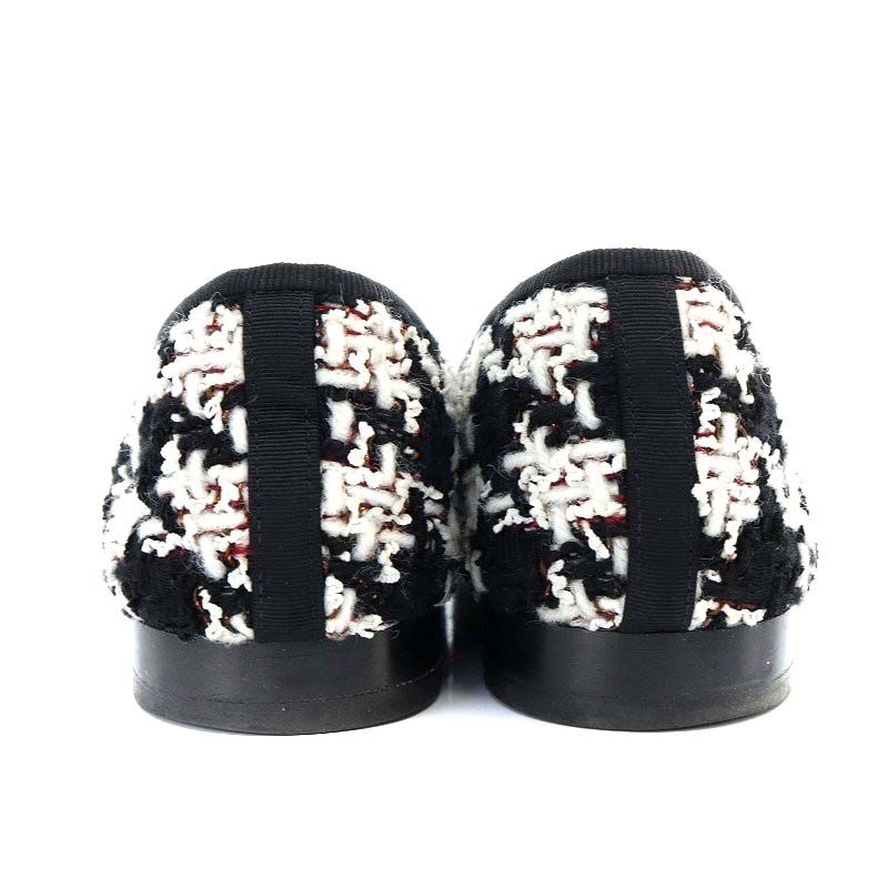 CHANEL シャネル ツイード フラット バレエシューズ パンプス ココマーク CHANEL シャネル ココマーク ツイード バレエシューズ フラット