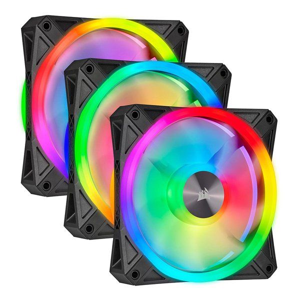 【新品･翌営業日出荷】CORSAIR  コルセア iCUE QL120 RGB 120mm 3連ファンキット PWM対応 PCケースファン CO-9050098-WW (2504339)