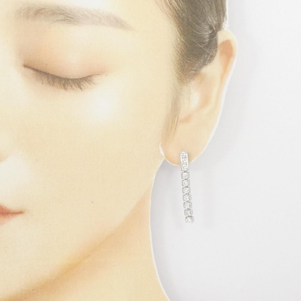 K18WG/K14WG ダイヤモンド ピアス 2.00CT