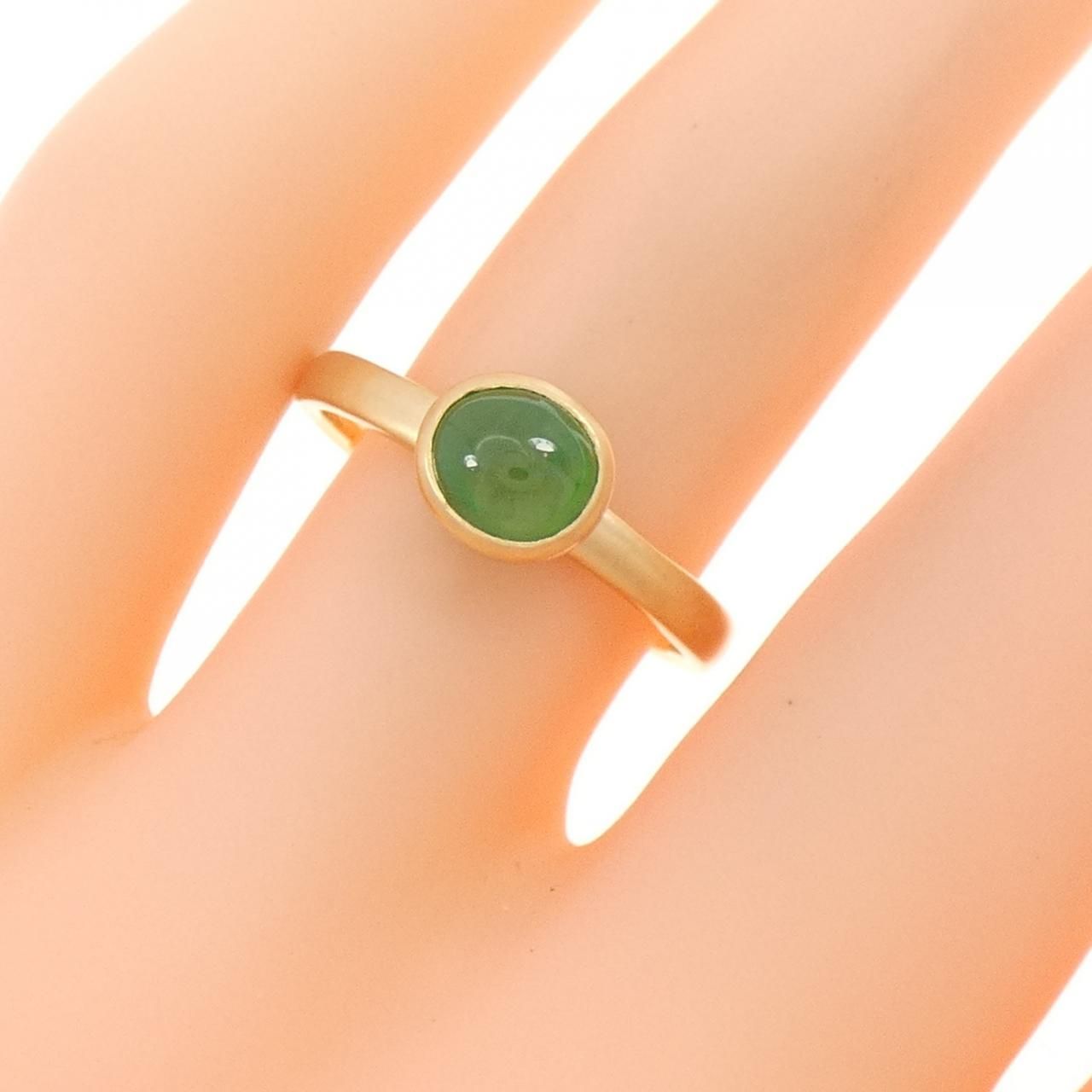 K18YG ヒスイ リング 0.91CT - メルカリ 