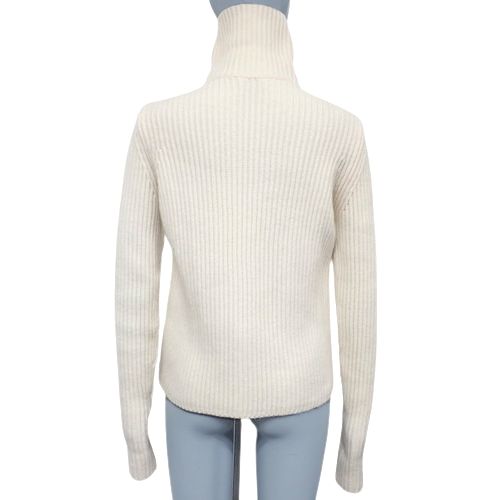 MONCLER(モンクレール) MAGLIONE TRICOT CARDIGAN ダウンジャケット アウター アパレル 切替 ニット XS ホワイト白  クリーム薄黄色 C20939480600 レディース 40802053587【中古】【アラモード】