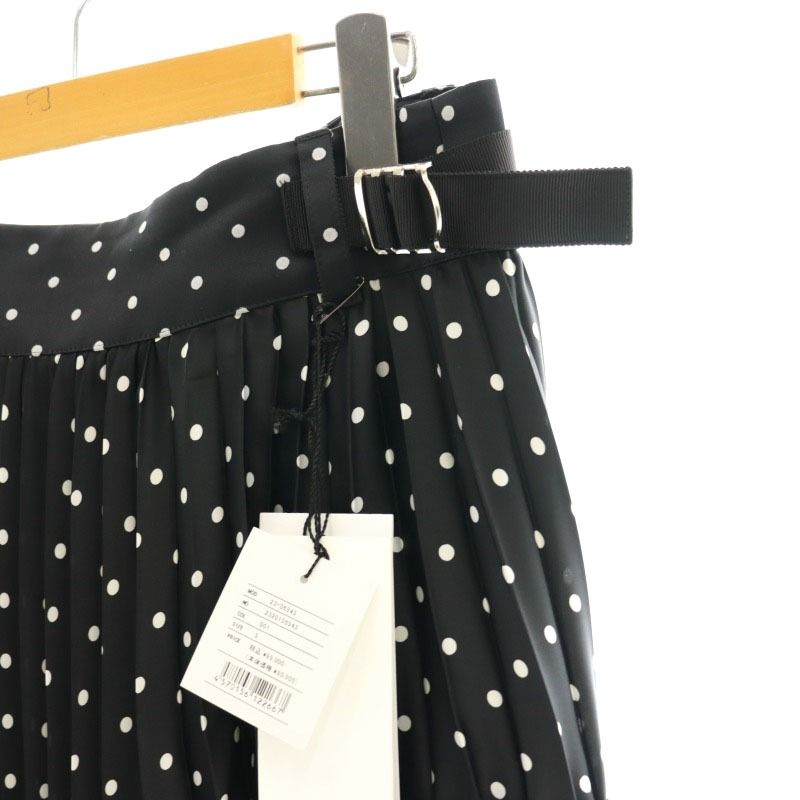 サカイ sacai 23SS Polka Dot Print Skirt プリーツスカート ラップスカート ロング ドット 水玉 3 黒 白 ブラック  ホワイト /ES □OS - メルカリ