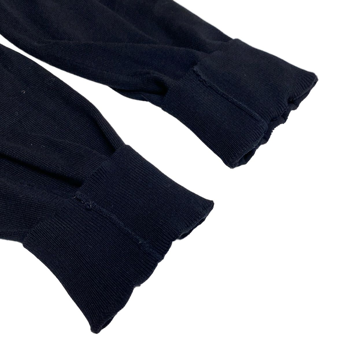 LANVIN en Bleu - LANVIN en Bleu(ランバンオンブルー) カーディガン サイズ38 M レディース美品  - アイボリー×黒 長袖/リボン/パール/ビジュー LANVIN en Bleu(ランバンオンブルー) カーディガン サイズ38 M